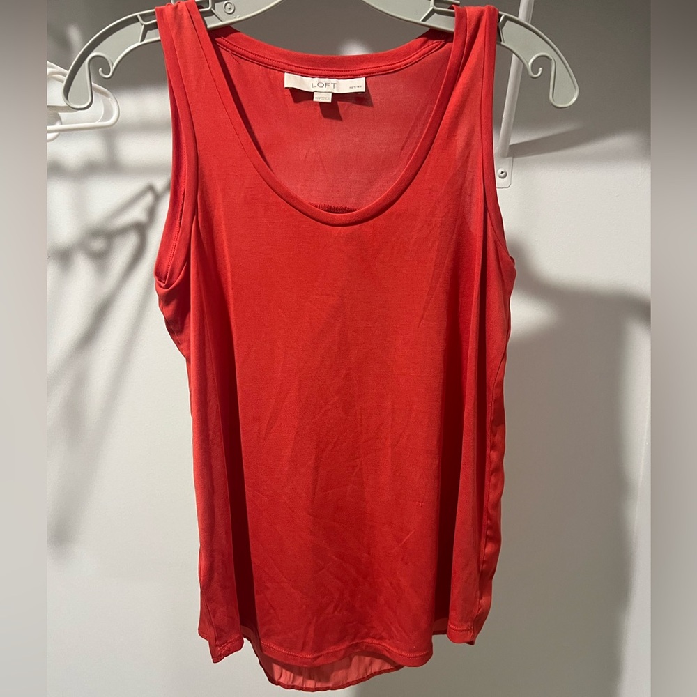 LOFT Petites XXSP Orange Tank Top Blouse - Picture 1 of 3